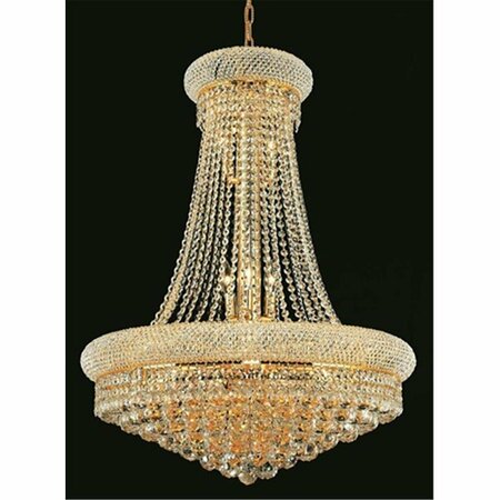 LIGHTING BUSINESS 1800D28G-RC 28 D x 36 in. Primo Collection Hanging Fixture - Royal Cut, Gold LI1539159